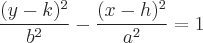 latex!encoded:base64,XGZyYWN7KHktayleMn17Yl4yfS1cZnJhY3soeC1oKV4yfXthXjJ9PTE=