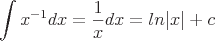 latex!encoded:base64,XGludCB4XnstMX1keCA9IFxmcmFjezF9e3h9ZHg9bG58eHwrYw==
