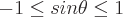 latex!encoded:base64,LTFcbGVxIHNpblx0aGV0YVxsZXEx