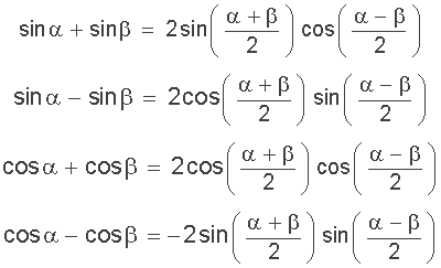 sum to prduct identity